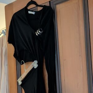 Christopher Esber Black Dress with Silver Metal Details